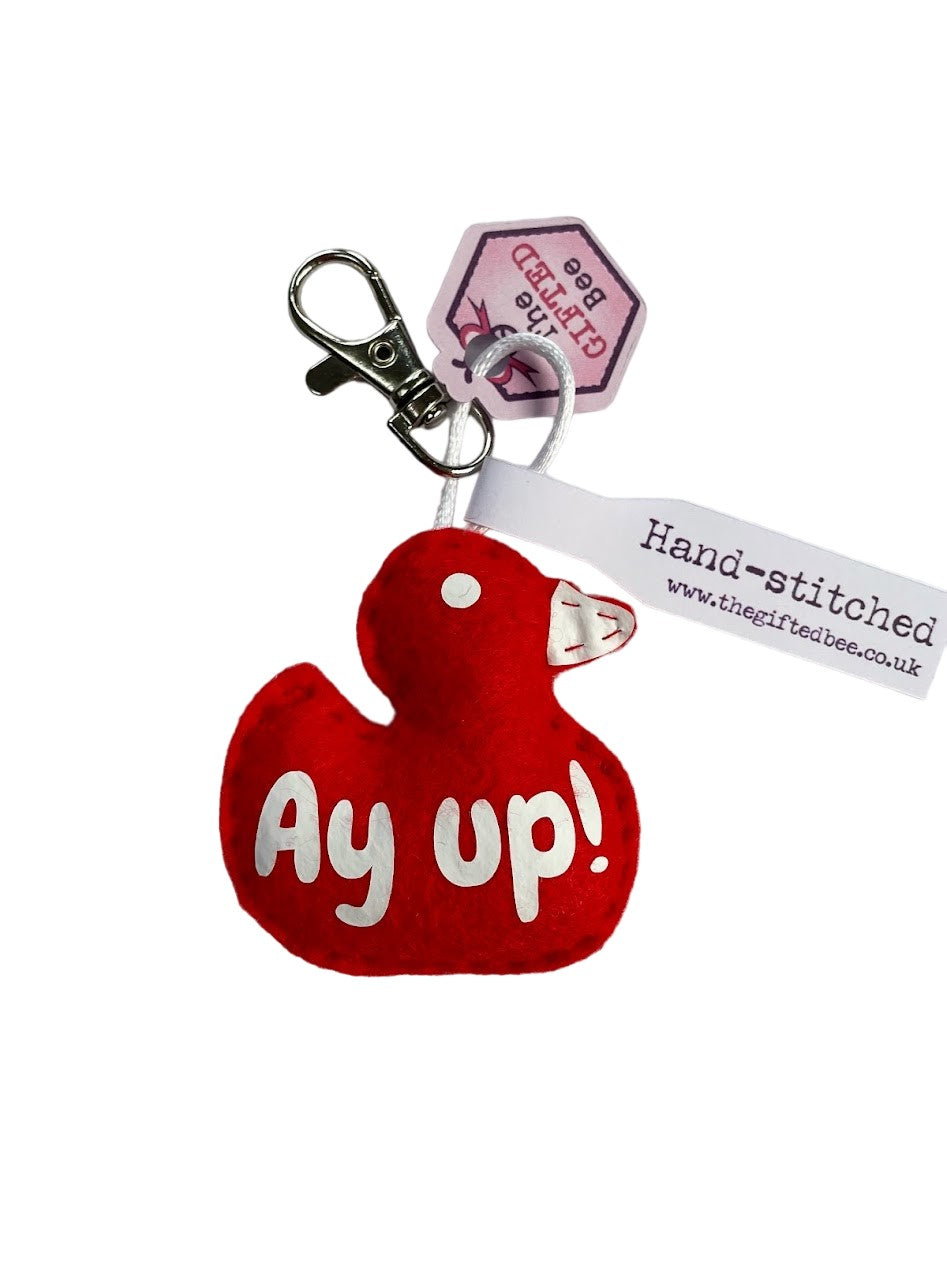 Ay up duck red