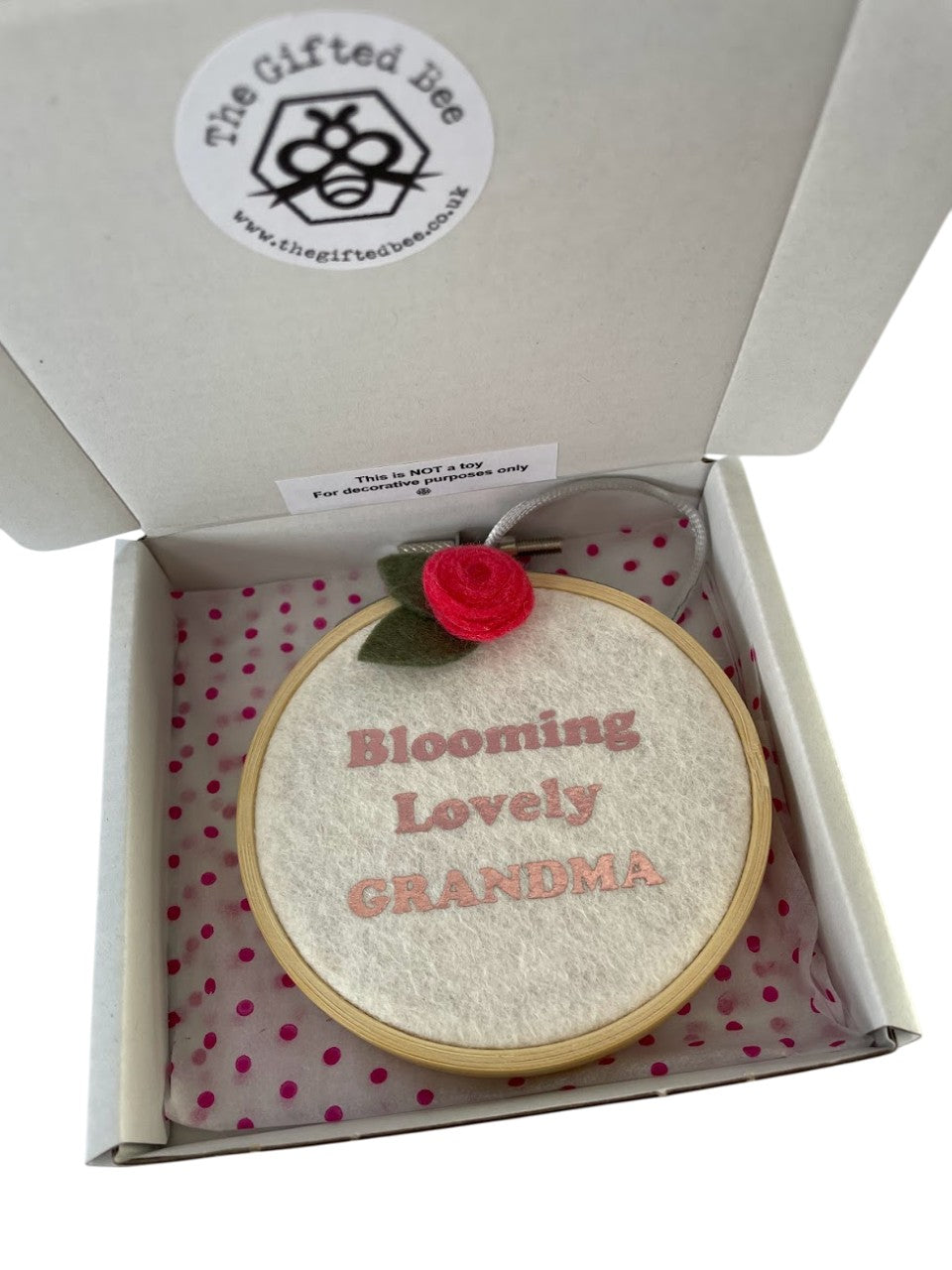 Personalised Blooming Lovely Hoop decoration