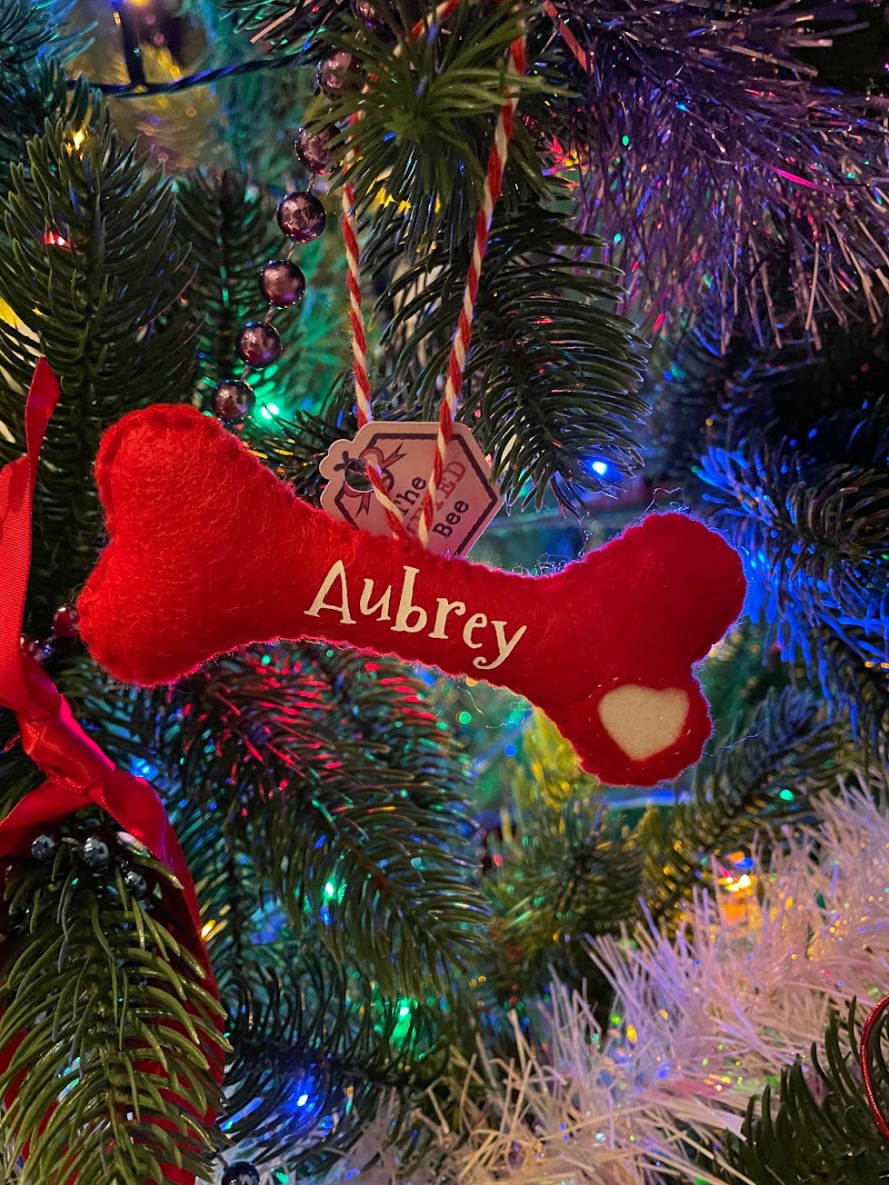 Personalised Felt Dog Bone Decoration
