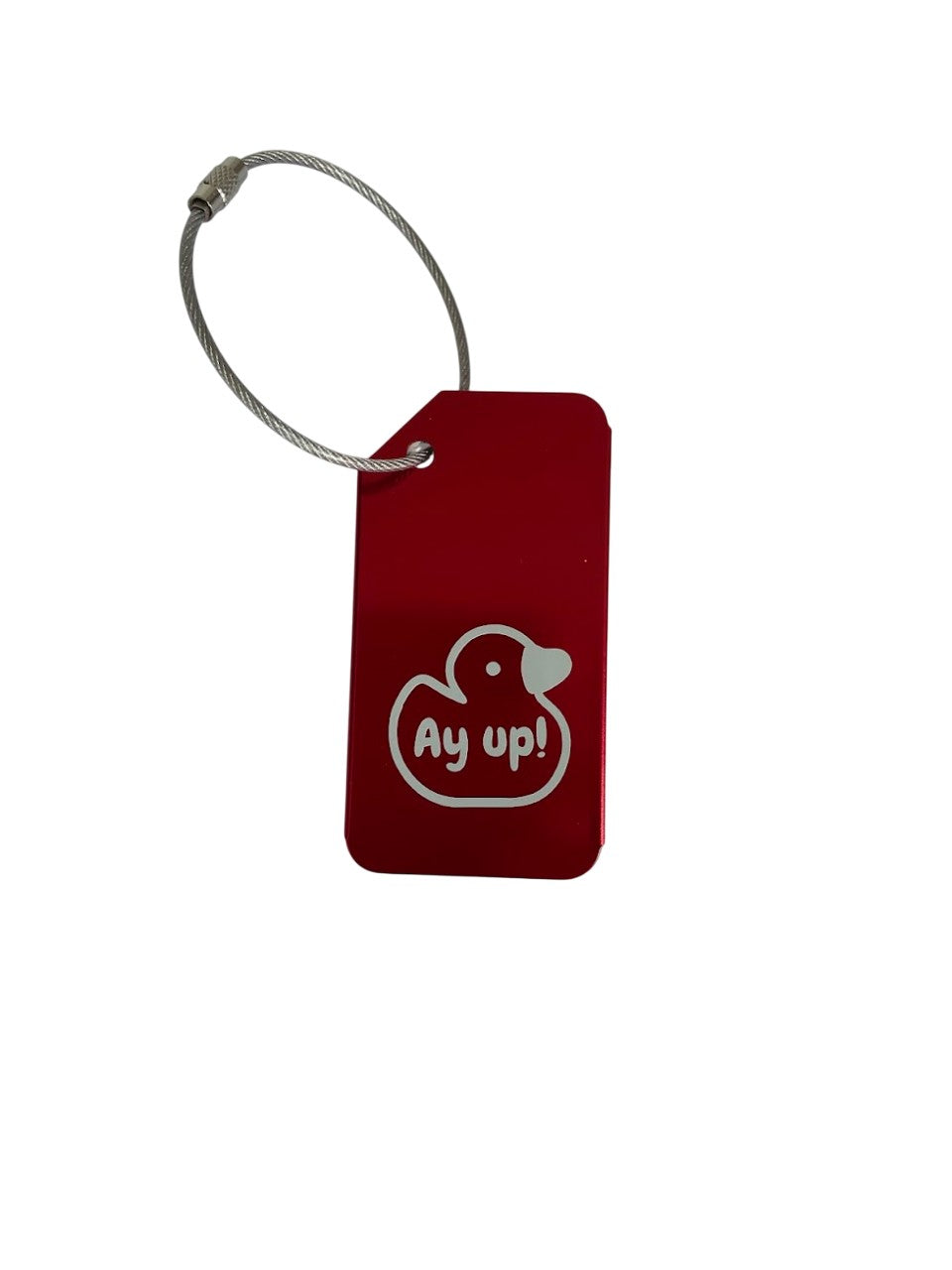 Ay Up Duck Luggage Tag