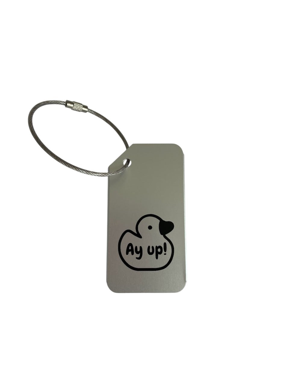 Ay Up Duck Luggage Tag