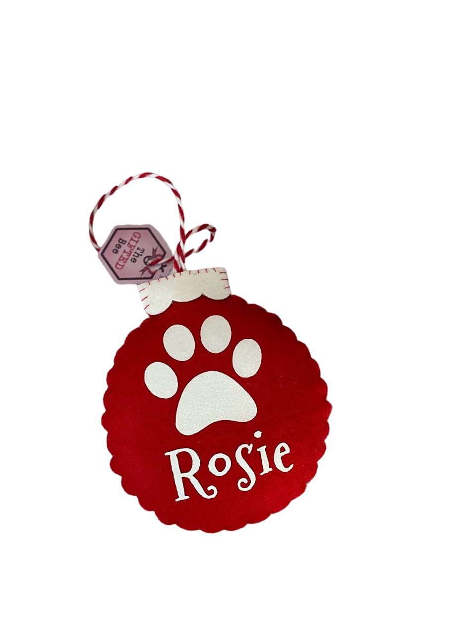 pet bauble red