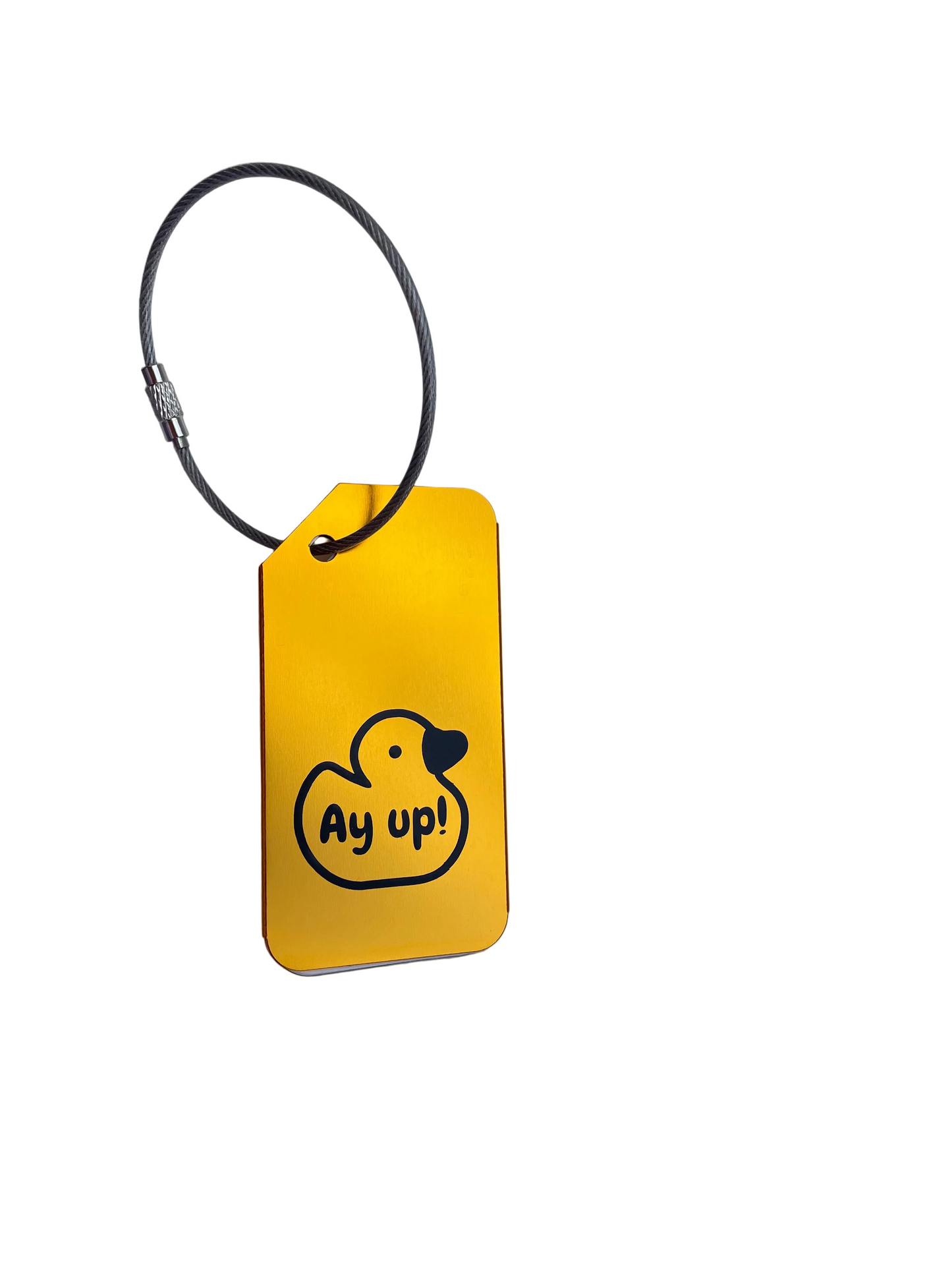 Ay Up Duck Luggage Tag