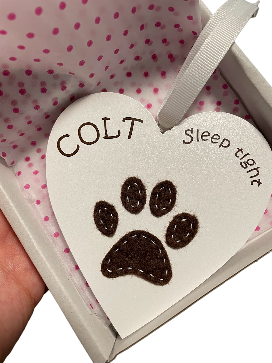 paw heart brown